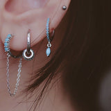 Blue Turquoise Drop Cartilage Hoop