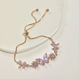 Midsummer Night’s Dream Purple Zircon Butterfly Bracelet
