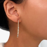 Luxe Crystal Tassel Pendant Studs