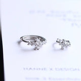 Minimal Pavé Cross Cartilage Hoop