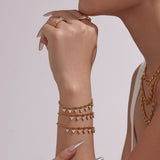 Triangle Tassel CZ Necklace & Bracelet – Stainless Steel, Delicate & Chic