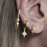 North Star Tassel Ear Cuff 925 Sterling Silver