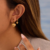Heart-Shaped Drop Earrings