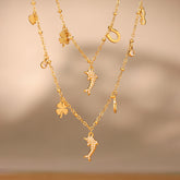 Dolphin Pendant Necklace – 18K Gold Plated Titanium Steel