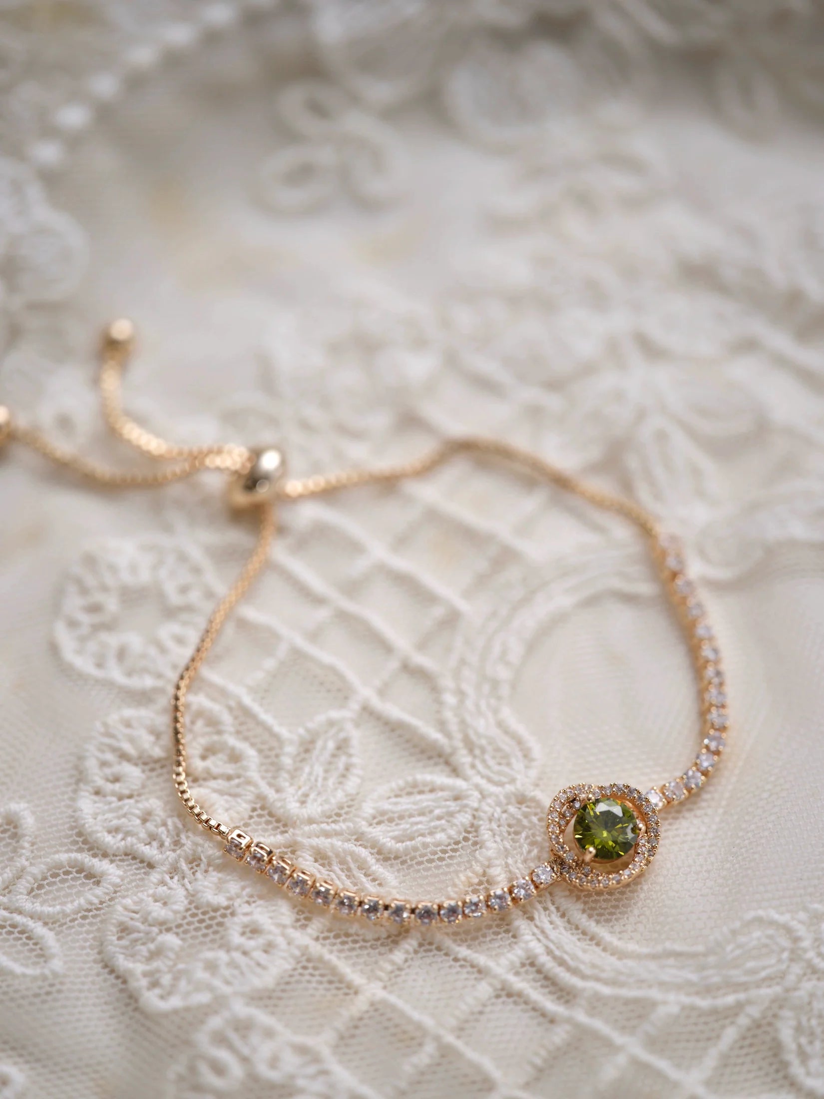 Original Olive Green Zircon Bracelet – Vintage Inspired Dainty Micro-Pave Jewelry, Unique Minimalist Design Original Olive Green Zircon Bracelet – Vintage Inspired Dainty Micro-Pave Jewelry, Unique Minimalist Design
