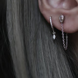 Mermaid Teardrop Hoop Earring