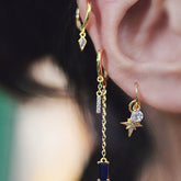 North Star Diamond Tassel Ear Cuff