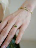 14K Gold Filled Handmade Emerald Forest Phosphosiderite Ring