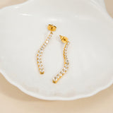 Luxe Crystal Tassel Pendant Studs