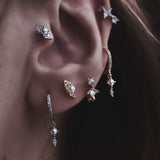 Vintage Pearl Evil Eye Stud Sterling Silver