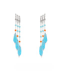 Original Blue Crystal Tassel Earrings
