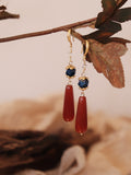 Original Natural Agate Color-Block Earrings