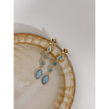 Original Vintage Lake Blue Earrings