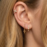 Pavé Cross Sterling Silver Ear Cuff 925 Sterling Silver