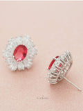 Royal Ruby Vintage Earrings