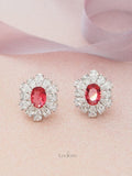 Royal Ruby Vintage Earrings