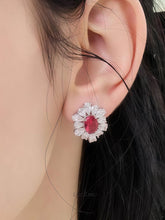 Royal Ruby Vintage Earrings