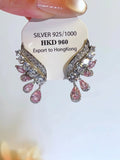 Pink Angel Wing Earrings – Sweet & Elegant Statement Jewelry