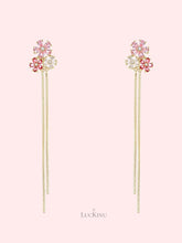Pink Petal Tassel Earrings