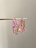 Radium flower tassel earring