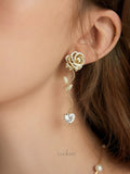 Paris Rose Camellia Earrings