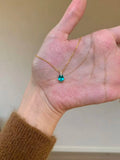 S925 Sterling Silver Paraiba Blue Teardrop Necklace