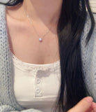 S925 Sterling Silver Round Pendant Necklace