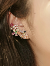 Spring Garden Floral Ear Cuff Earrings
