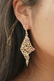 Nyx Yellow Crystal Tassel Drop Earrings