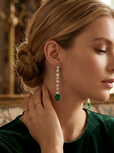 Green Light Shadow Tassel Earrings