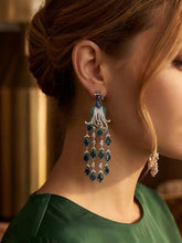Peacock Dynasty Luxury Drop Earrings