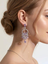 Elegant Purple Zircon Tassel Earrings – Vintage Palace Style Romantic Jewelry