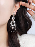 Modern Asymmetric Metal Hoop Earrings