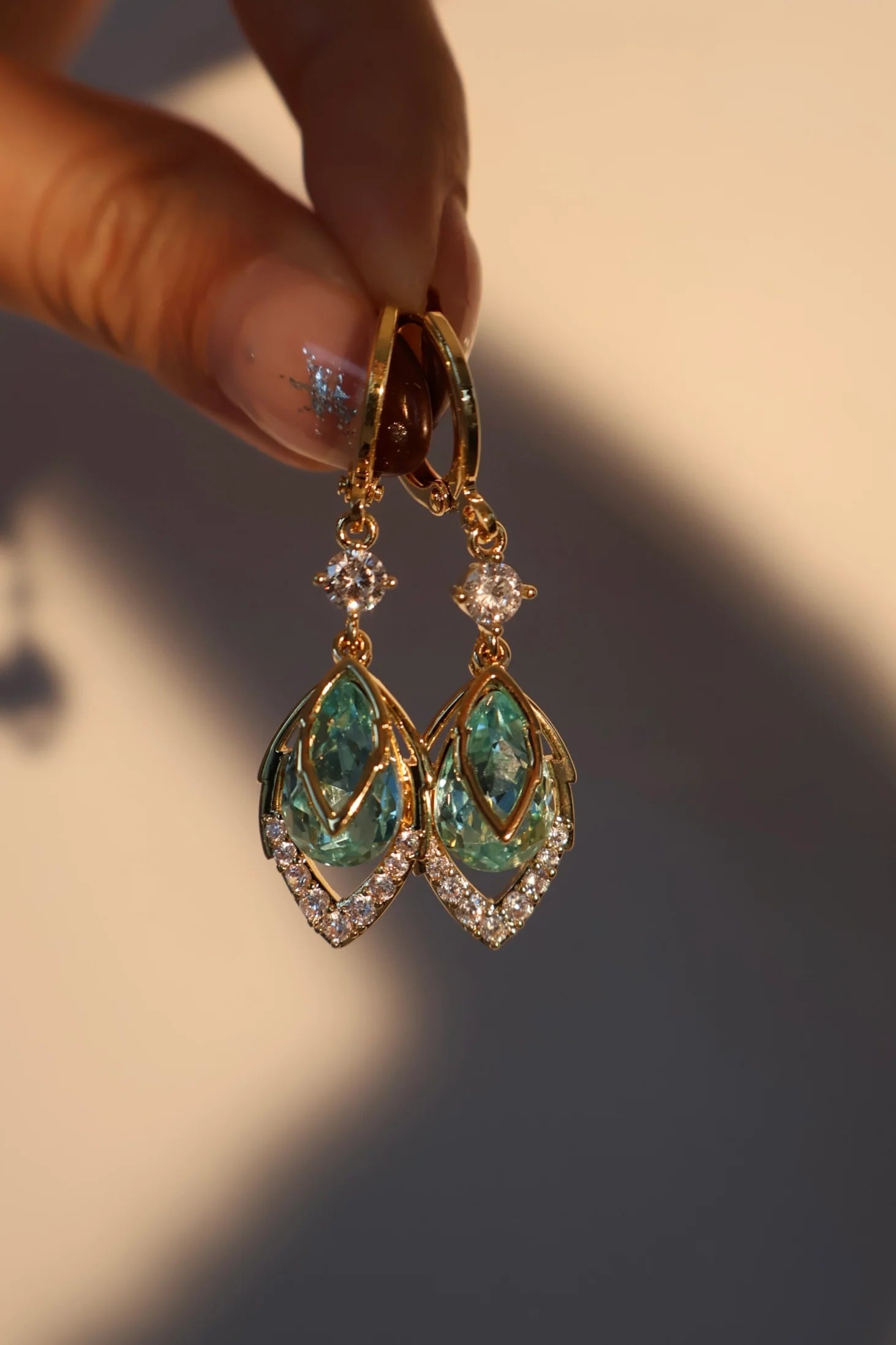 art deco dangle earrings