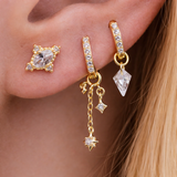 Baroque Crystal Tassel Stud