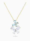 Icy Blue Butterfly Necklace