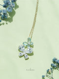 Icy Blue Butterfly Necklace
