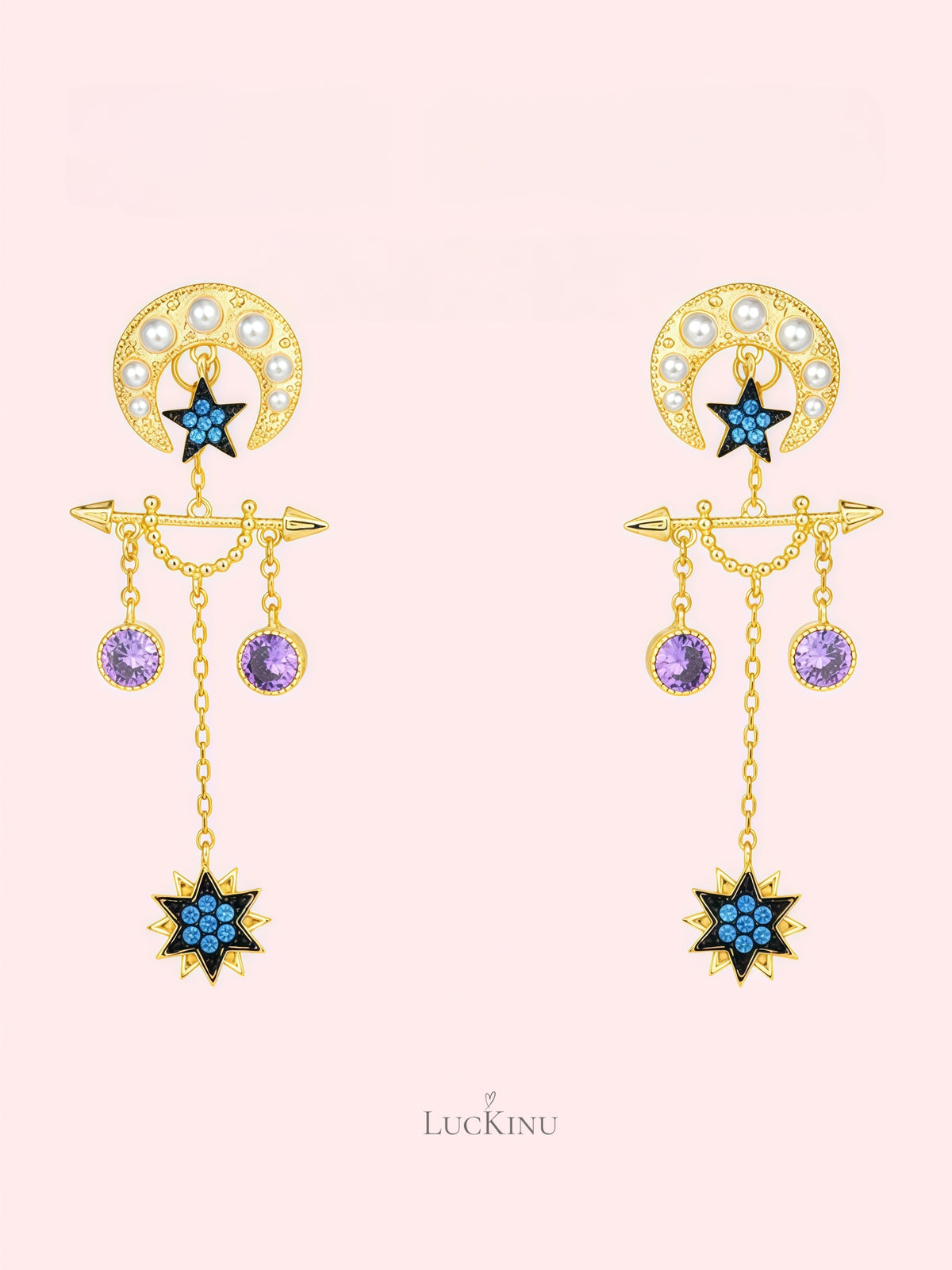 Caribbean Moonlight Tassel Earrings