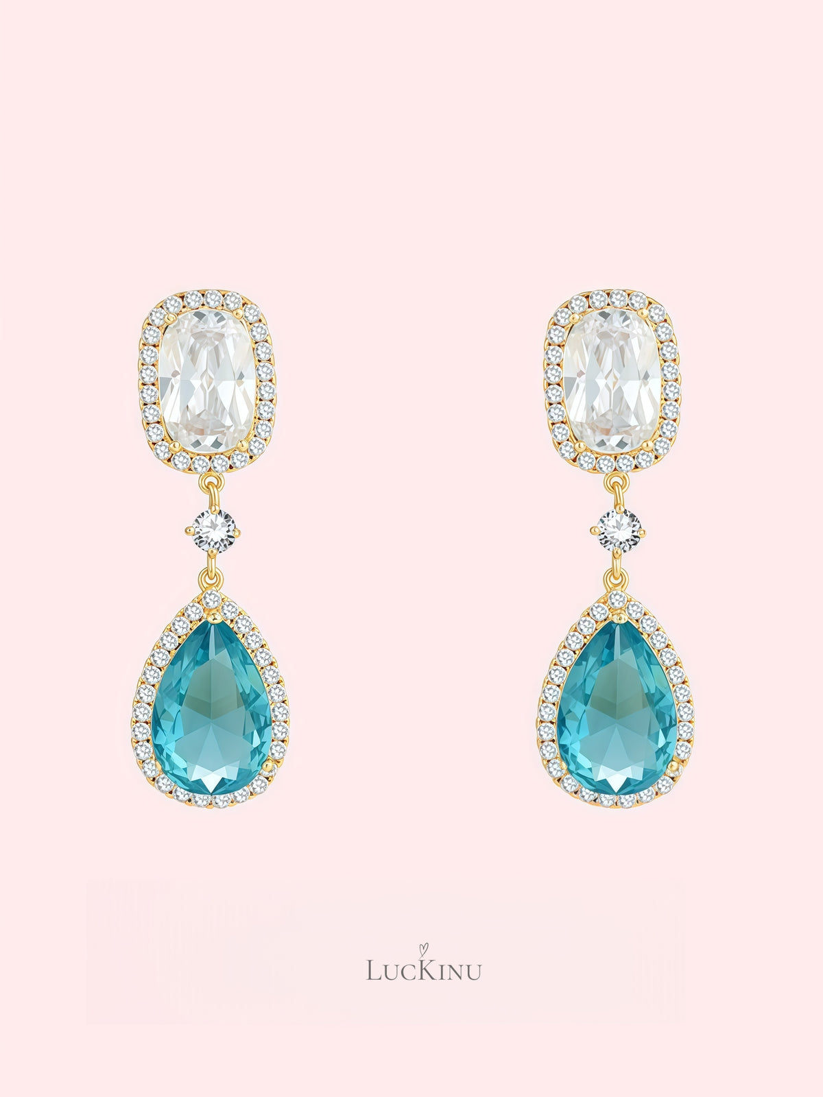 Mist Blue Teardrop Earrings