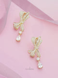 Luminous Bow Teardrop Earrings