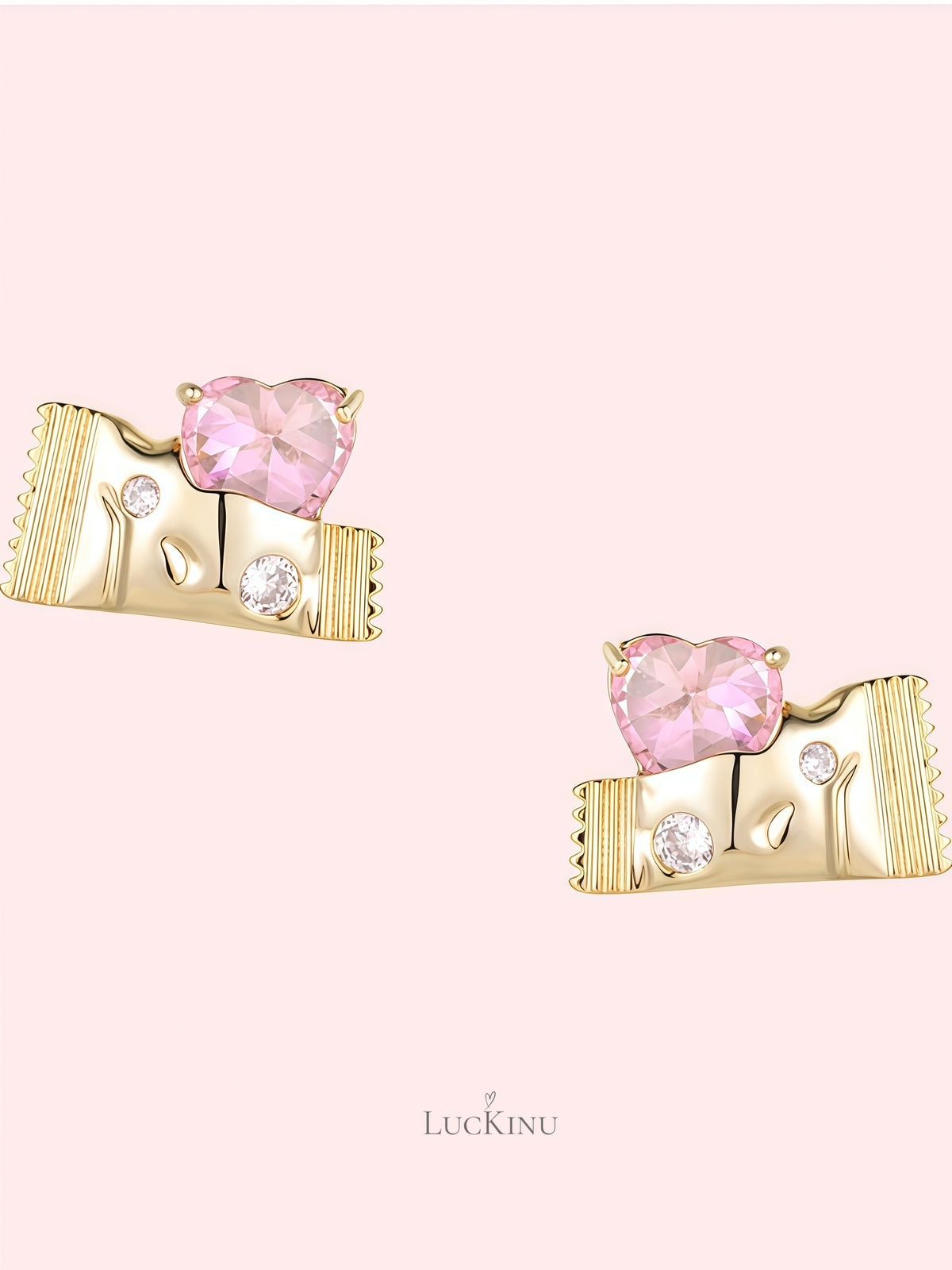 Candy Heart Zircon Earrings
