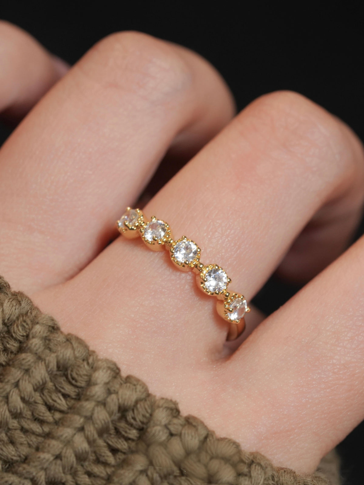 dainty gold stacking ring