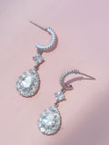 Ice Blossom Teardrop Earrings