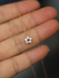 flower sterling silver necklace