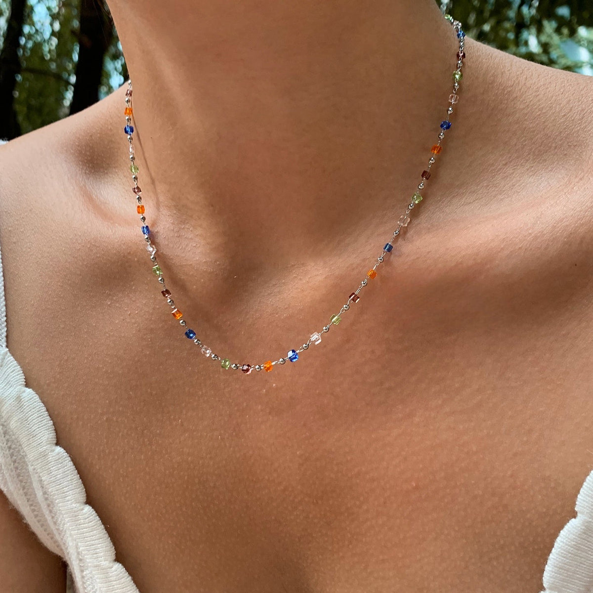 Dopamine-Inspired Zircon Chain 22K Gold Plated