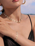 18K Gold Plated Stainless Steel Daisy Flower Jewelry – Necklace, Bracelet & Anklet