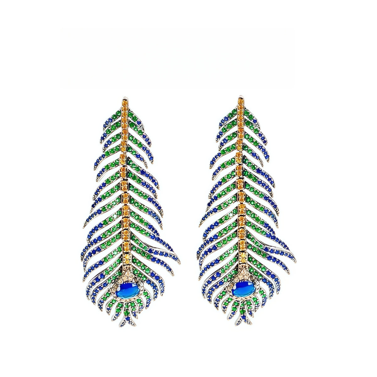 Feather Shape Luxury Earrings