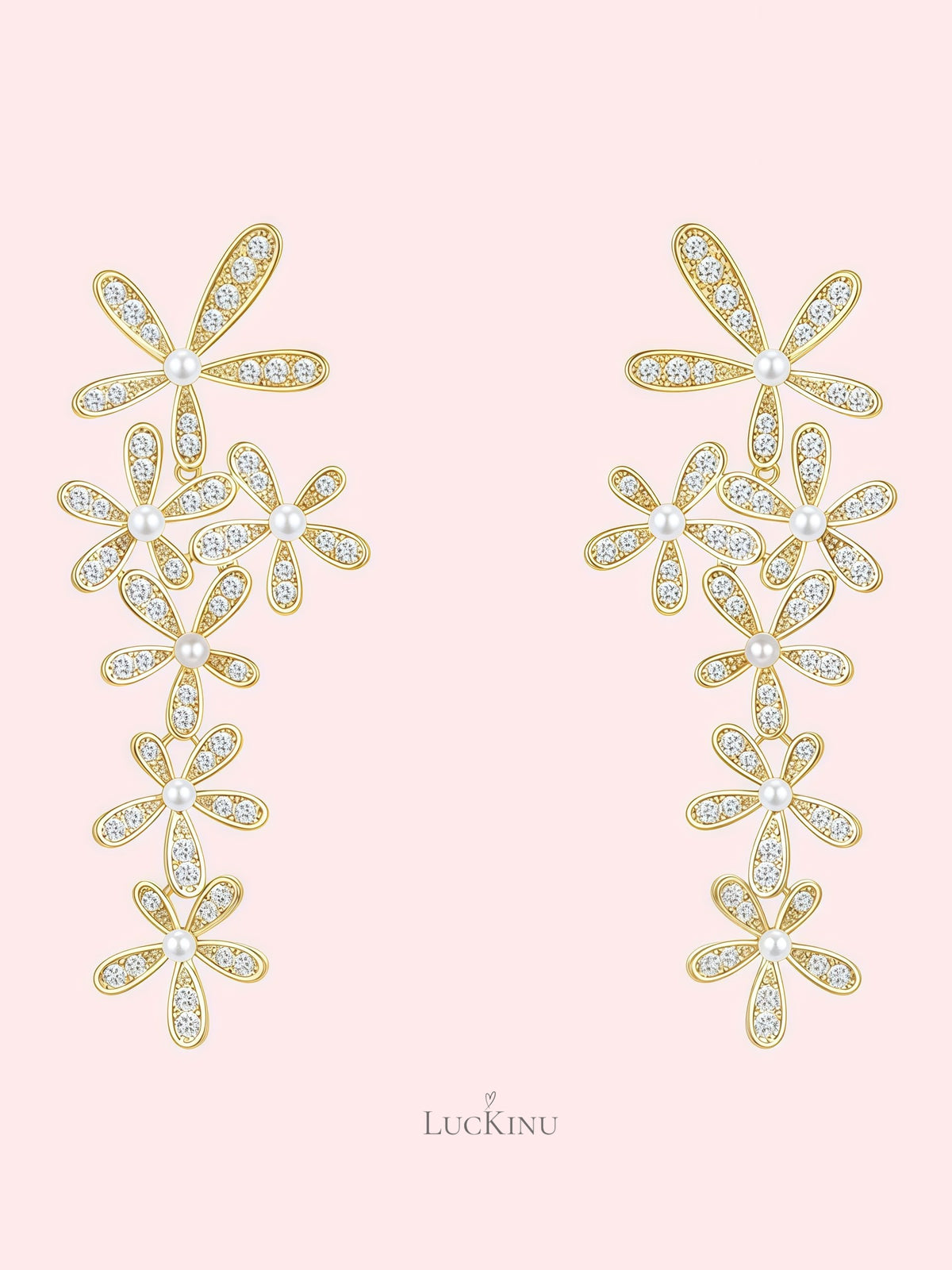 Floral Abundance Pearl Earrings
