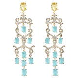 French Luxury Vintage Gemstone Stud Earrings