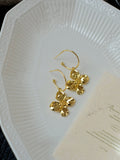 Golden Banana Leaf Earring